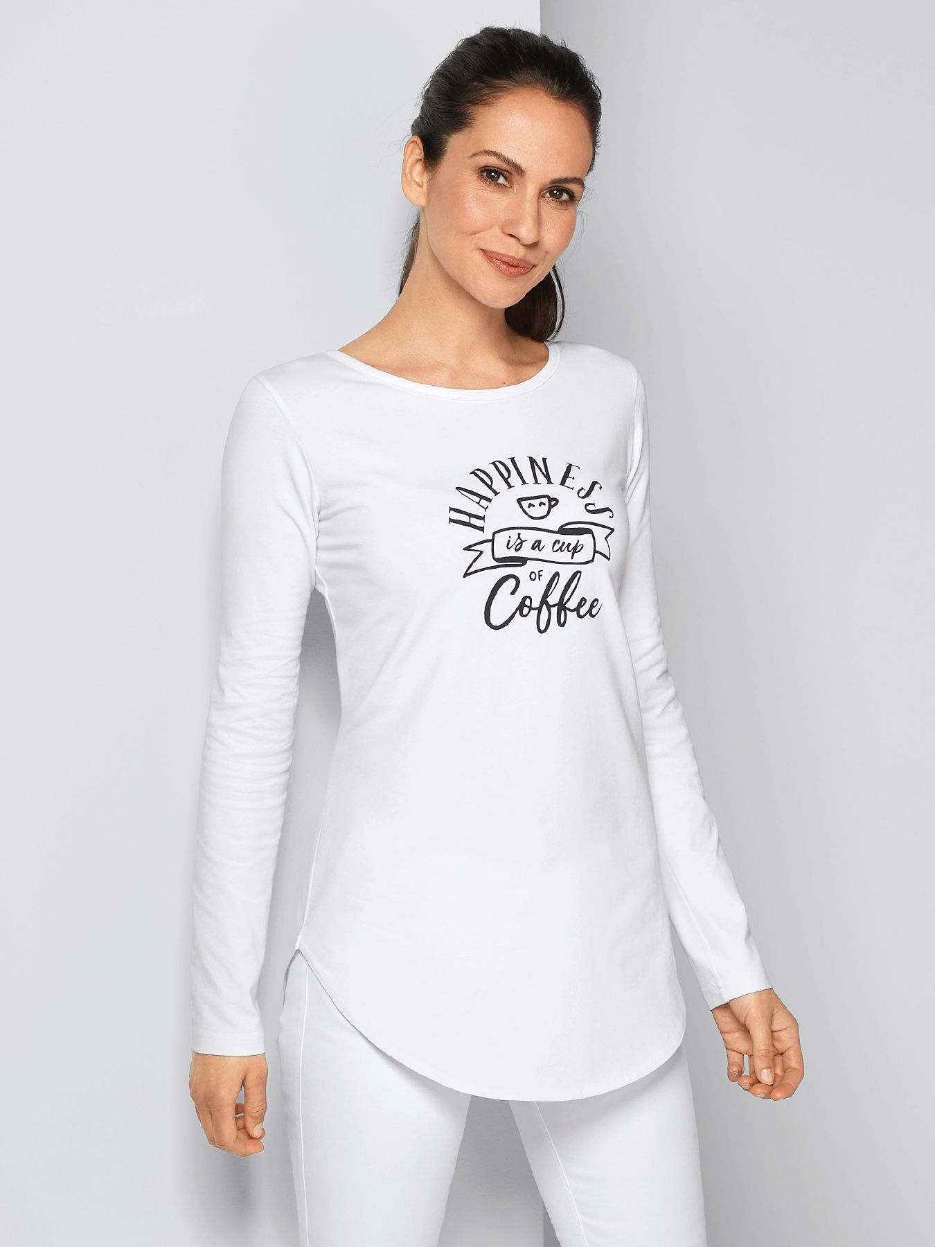 T-paita Coffee-painatuksella