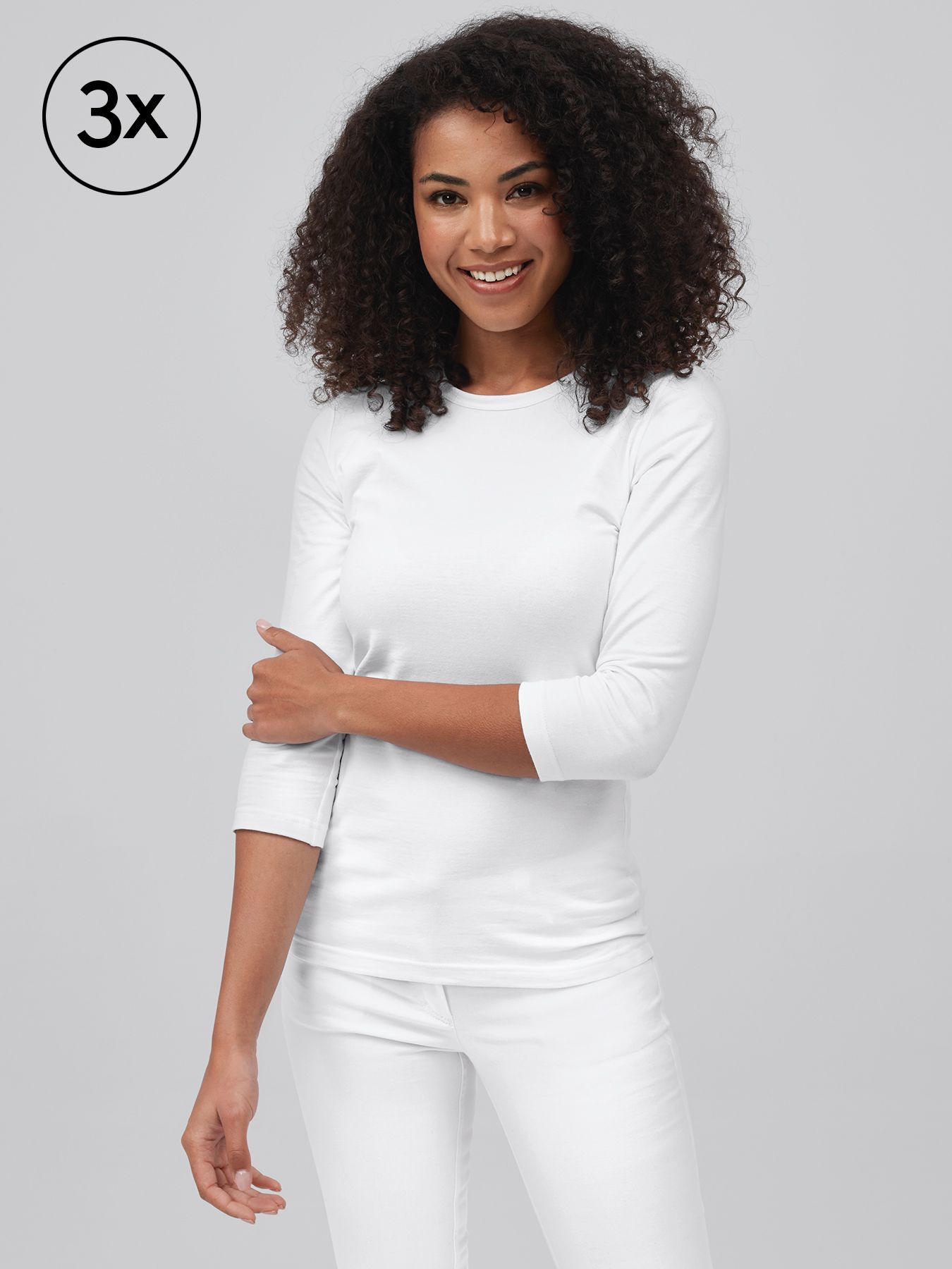 Unisex ¾- hihainen T-paita AREL 3 kpl