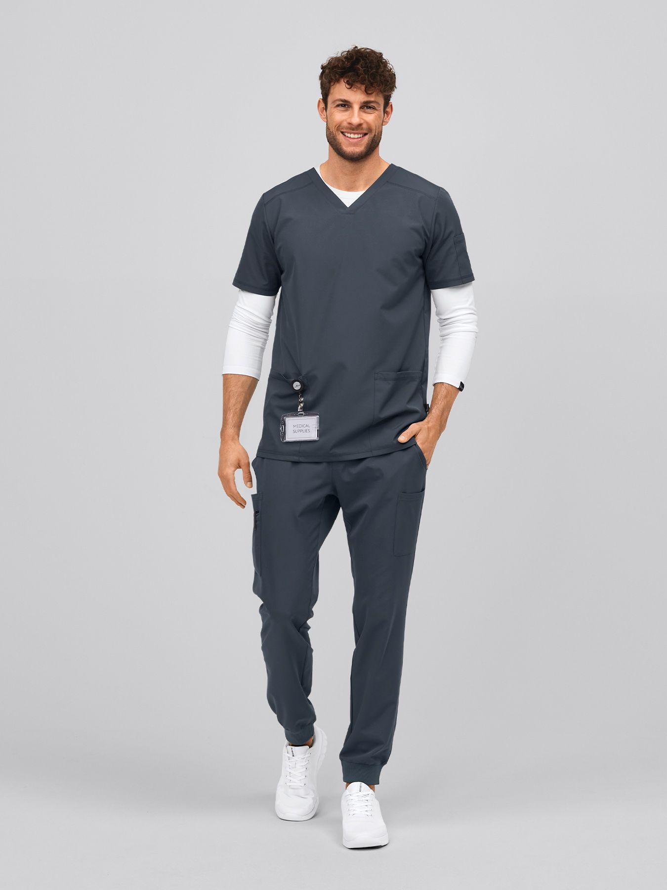 Unisex-yläosa ANDREAS, V-pääntie