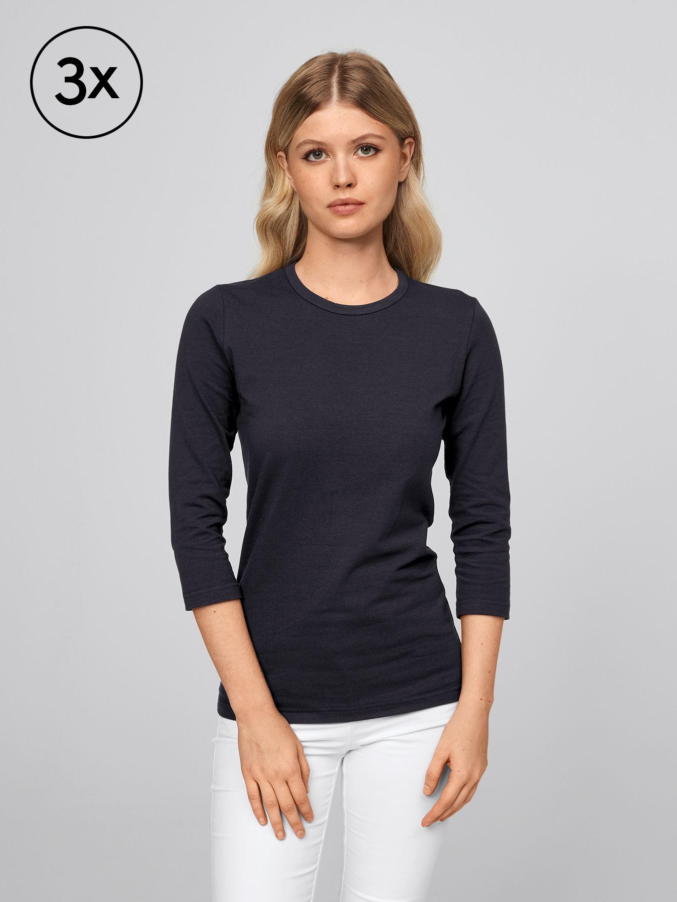 Unisex ¾- hihainen T-paita AREL 3 kpl