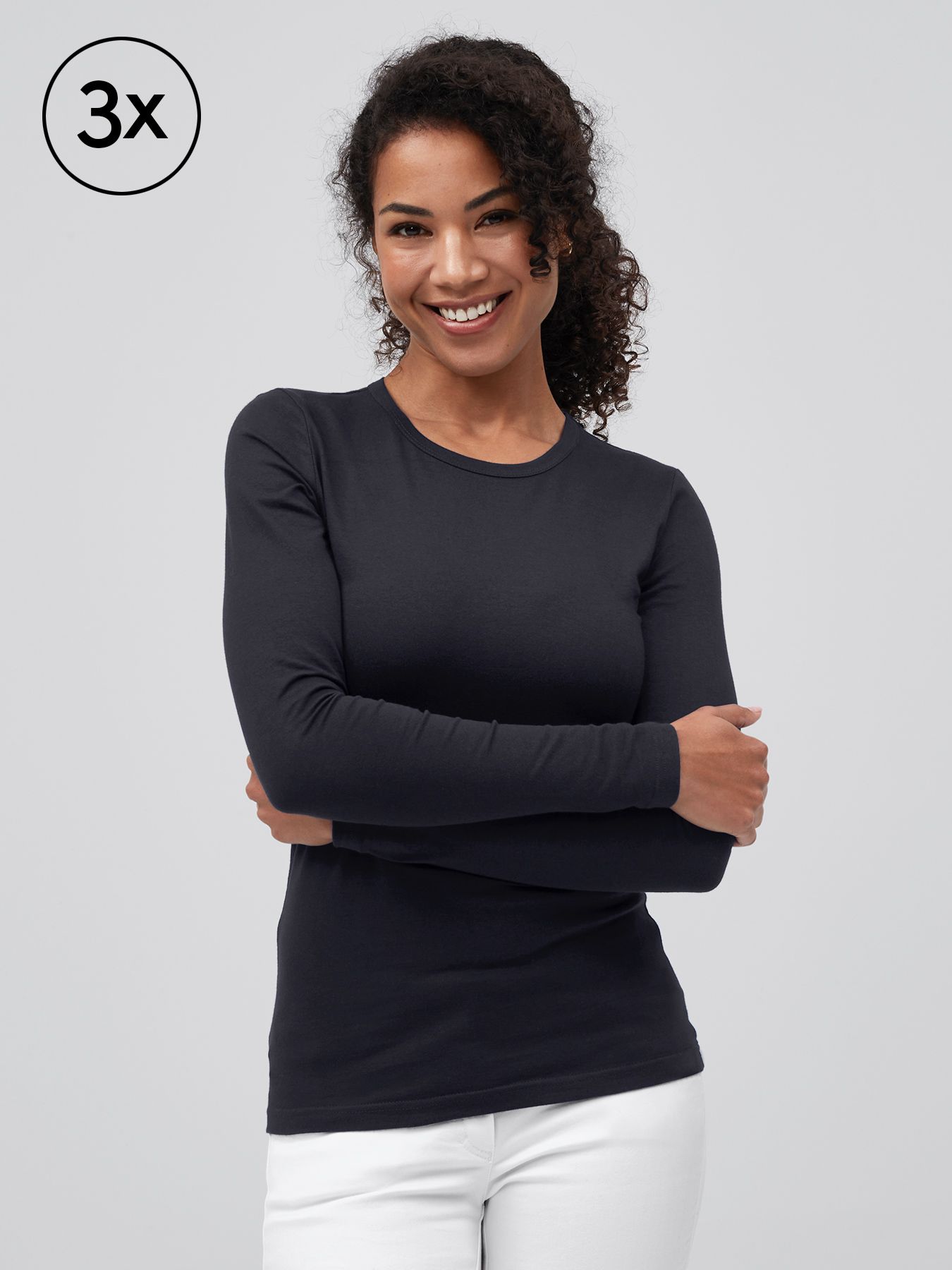 Unisex T-paita GENT pitkähihainen 3 kpl